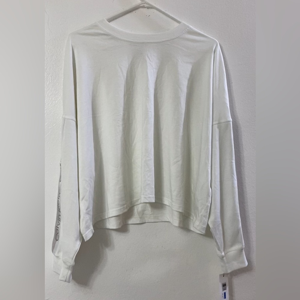 Calvin Klein White Long Sleeve Sweatshirt Size XL